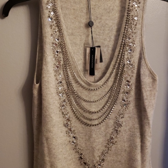 Magaschoni Cashmere Dress with crystal design - Picture 2 of 4